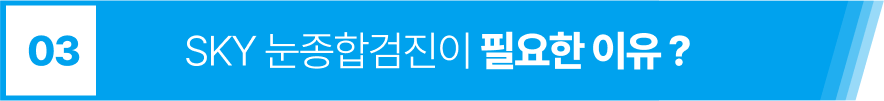 SKY 눈종합검진이 필요한 이유 ?