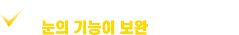 노화로 인해 전반적으로 떨어진 눈의 기능이 보완되어야합니다