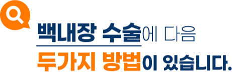 백내장 수술 다음 두가지방법이 있습니다